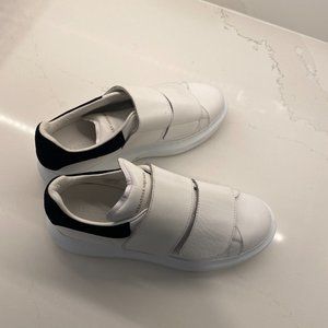 Alexander McQueen White Leather Velcro Sneakers